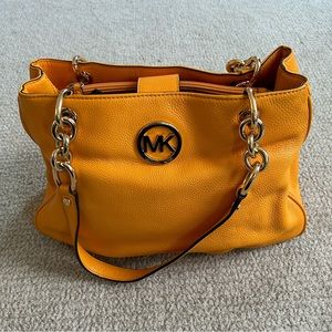 Michael Kors Yellow Leather Handbag Purse